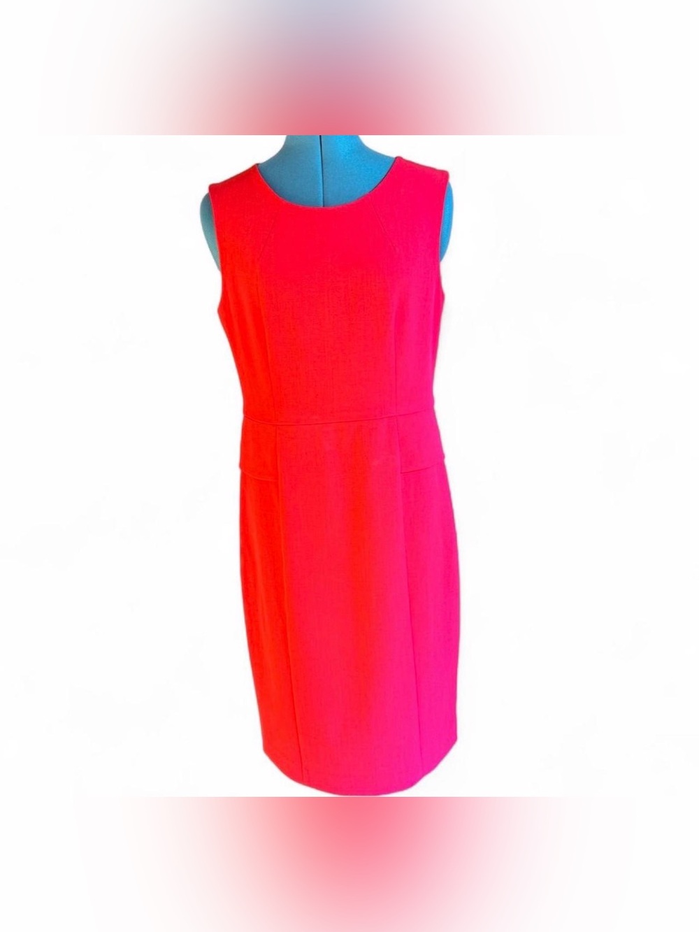 Evan Picone Red Sleeveless Sheath Dress